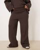 ASOS Curve ASOS DESIGN Curve supersoft wide leg sweatpants in chocolate - part of a set-Brown - 2
