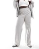 ASOS Curve ASOS DESIGN Curve supersoft wide leg sweatpants in gray heather - part of a set - 2