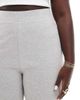 ASOS Curve ASOS DESIGN Curve supersoft wide leg sweatpants in gray heather - part of a set - 3