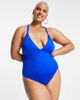 ASOS Curve ASOS DESIGN Curve T back swimsuit in cobalt blue - 3