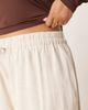ASOS Curve ASOS DESIGN Curve tapered linen mix pull on pants in stone-Neutral - 3