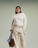 ASOS Curve ASOS DESIGN Curve tapered pants with wrap detail in stone-Green - 1