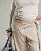 ASOS Curve ASOS DESIGN Curve tapered pants with wrap detail in stone-Green - 4