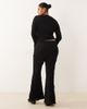 ASOS Curve ASOS DESIGN Curve textured high waist flared leg pants in black - part of a set - 4