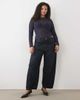 ASOS Curve ASOS DESIGN Curve textured mesh hotfix long sleeve top in navy - 4