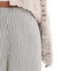 ASOS Curve ASOS DESIGN Curve textured pull on flippy shorts in brown and white stripe - 3