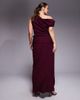 ASOS Curve ASOS DESIGN Curve textured rib column maxi skirt in burgundy - part of a set - 2
