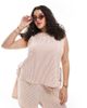 ASOS Curve ASOS DESIGN Curve textured tie side shell top in rose stripe - part of a set-pink - 1