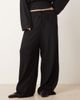 ASOS Curve ASOS DESIGN Curve textured tie waist wide leg pants in black - part of a set - 2