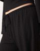 ASOS Curve ASOS DESIGN Curve textured tie waist wide leg pants in black - part of a set - 3