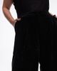 ASOS Curve ASOS DESIGN Curve textured velvet tailored wide leg pants in black - 2