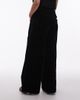 ASOS Curve ASOS DESIGN Curve textured velvet tailored wide leg pants in black - 3