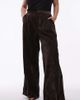 ASOS Curve ASOS DESIGN Curve textured velvet tailored wide leg pants in chocolate-Brown - 1