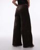 ASOS Curve ASOS DESIGN Curve textured velvet tailored wide leg pants in chocolate-Brown - 3