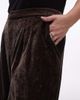 ASOS Curve ASOS DESIGN Curve textured velvet tailored wide leg pants in chocolate-Brown - 4