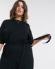 ASOS Curve ASOS DESIGN Curve tie waist jumpsuit-Black - 3