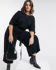 ASOS Curve ASOS DESIGN Curve tie waist jumpsuit-Black - 4