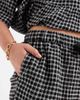 ASOS Curve ASOS DESIGN Curve tie waist pocket detail shorts in gingham-Multi - 4