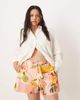 ASOS Curve ASOS DESIGN Curve tie waist shorts in fruit print-Multi - 2