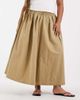 ASOS Curve ASOS DESIGN Curve toggle waist detail volume midaxi skirt in camel-Neutral - 3