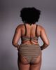 ASOS Curve ASOS DESIGN Curve Tori terrycloth Nissi V-wire bikini top in caramel stripes-Brown - 2