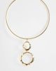 ASOS Curve ASOS DESIGN CURVE torque choker with round hammered pendants in gold tone - 1