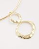 ASOS Curve ASOS DESIGN CURVE torque choker with round hammered pendants in gold tone - 4