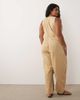 ASOS Curve ASOS DESIGN Curve twill jumpsuit with seam details in washed stone-Neutral - 3