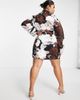 ASOS Curve ASOS DESIGN Curve twill shirt dress in bold floral print-Multi - 2