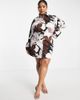 ASOS Curve ASOS DESIGN Curve twill shirt dress in bold floral print-Multi - 4