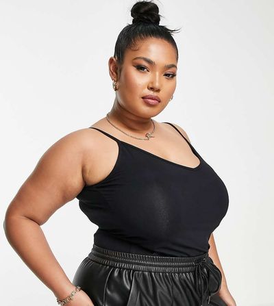 ASOS Curve ASOS DESIGN Curve ultimate cami with v-neck in black
