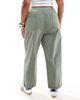 ASOS Curve ASOS DESIGN Curve utility pants in washed khaki-Green - 3