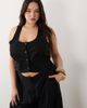 ASOS Curve ASOS DESIGN Curve vest jumpsuit in black - 3