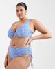 ASOS Curve ASOS DESIGN Curve Violet high waist bikini bottom in blue stripe - 1
