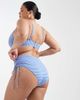 ASOS Curve ASOS DESIGN Curve Violet high waist bikini bottom in blue stripe - 4