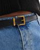 ASOS Curve ASOS DESIGN Curve waist and hip belt with square buckle in black - 3