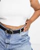 ASOS Curve ASOS DESIGN Curve waist and hip jeans belt in black - 1