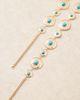 ASOS Curve ASOS DESIGN Curve waist and hip turquoise stone set chain belt in gold - 2