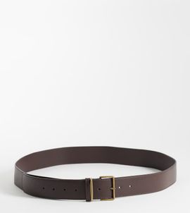 ASOS Curve ASOS DESIGN Curve waist and hip wide square buckle belt in chocolate-Brown