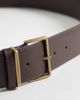 ASOS Curve ASOS DESIGN Curve waist and hip wide square buckle belt in chocolate-Brown - 2