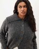 ASOS Curve ASOS DESIGN Curve waisted collared cardigan in charcoal-Gray - 1
