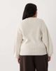 ASOS Curve ASOS DESIGN Curve waisted structured cardigan in cream-White - 4