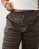 ASOS Curve ASOS DESIGN Curve washed pants in brown plaid-Multi - 3