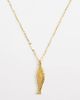 ASOS Curve ASOS DESIGN Curve waterproof stainless steel necklace with fish pendant in gold tone - 1