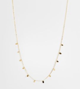 ASOS Curve ASOS DESIGN Curve waterproof stainless steel necklace with mini disc charms in gold tone-Silver