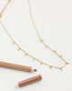 ASOS Curve ASOS DESIGN Curve waterproof stainless steel necklace with mini disc charms in gold tone-Silver - 2