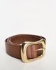 ASOS Curve ASOS DESIGN CURVE wavy buckle waist and hip jeans belt in tan-Brown - 3