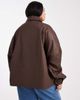 ASOS Curve ASOS DESIGN Curve waxed Harrington jacket in chocolate-Brown - 2