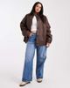 ASOS Curve ASOS DESIGN Curve waxed Harrington jacket in chocolate-Brown - 3