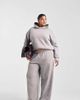 ASOS Curve ASOS DESIGN Curve wide leg brushback sweatpants in gray heather - 1